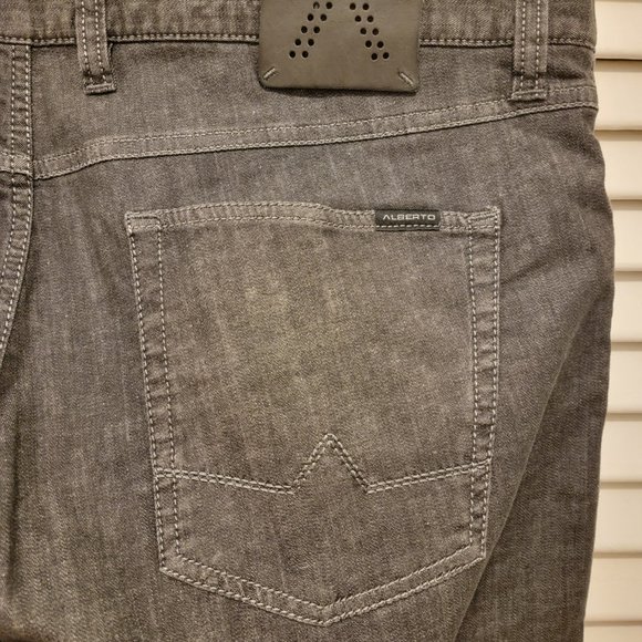 Alberto Luxury T400 Stone Denim Jeans - Modern Fit Size 40x34 - Picture 5 of 7